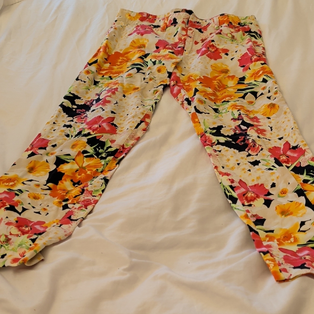 Floral Straight Leg Women's Pants